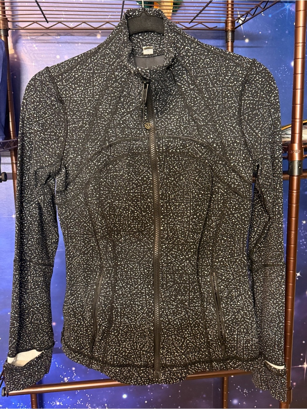 lululemon athletica Black Speckled Full-Zip Bomber Jacket